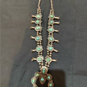 Vintage Navajo squash blossom necklace